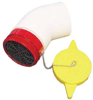 DHMP Male Dry Hydrant Adapter With Polymer Cap and Elbow