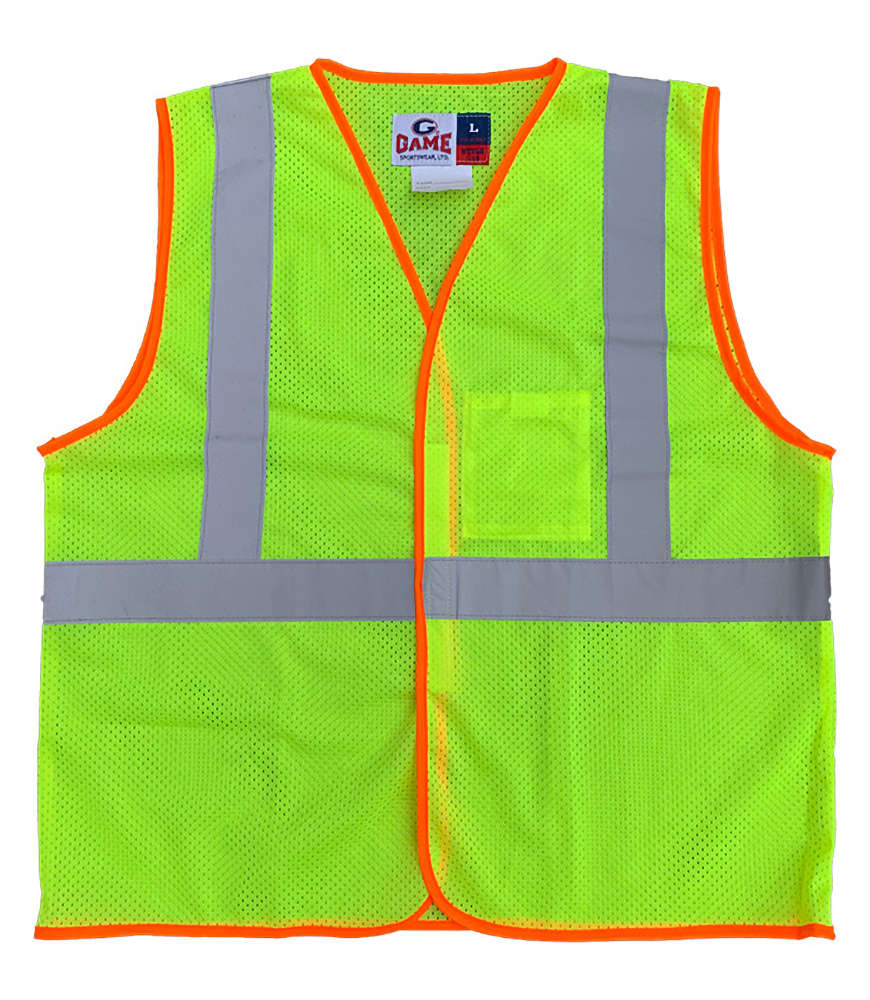Game Sportswear I-65 The Econo-Safety Mesh Vest Neon Lime