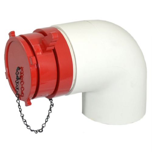 DHF Female Dry Hydrant Adapter With Aluminum Plug and Elbow