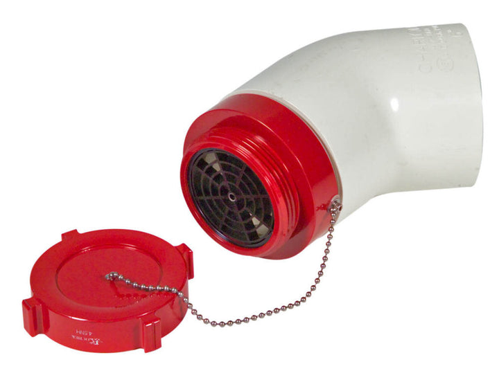 DHM Male Dry Hydrant Adapter With Aluminum Cap and Elbow