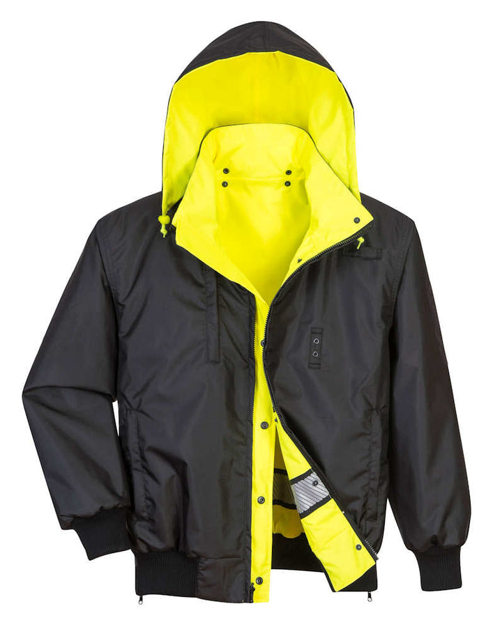 Hi-Vis Reversible Bomber Jacket Yellow/Black