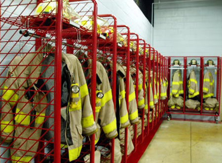 Wall Mounted Red Rack | Fire-End & Croker