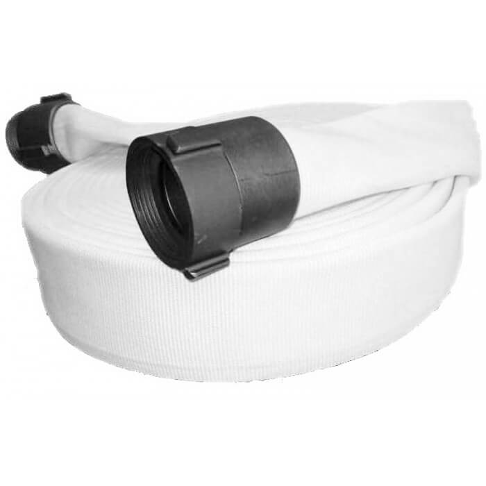 Key Fire Hose ECO-10 Attack and Supply Hose - Untreated White