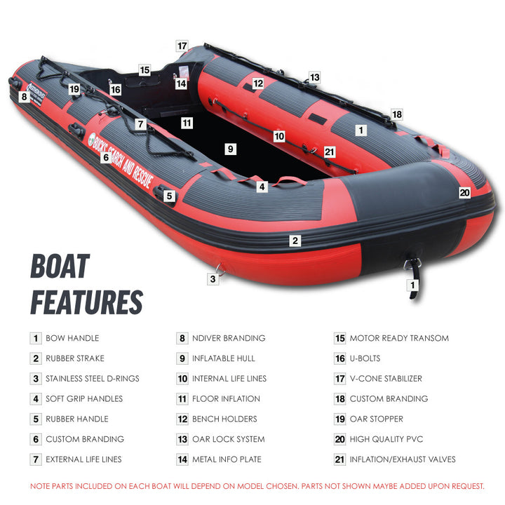 Northern Diver DS500 Air VIB Inflatable Boat with Inflatable Hull