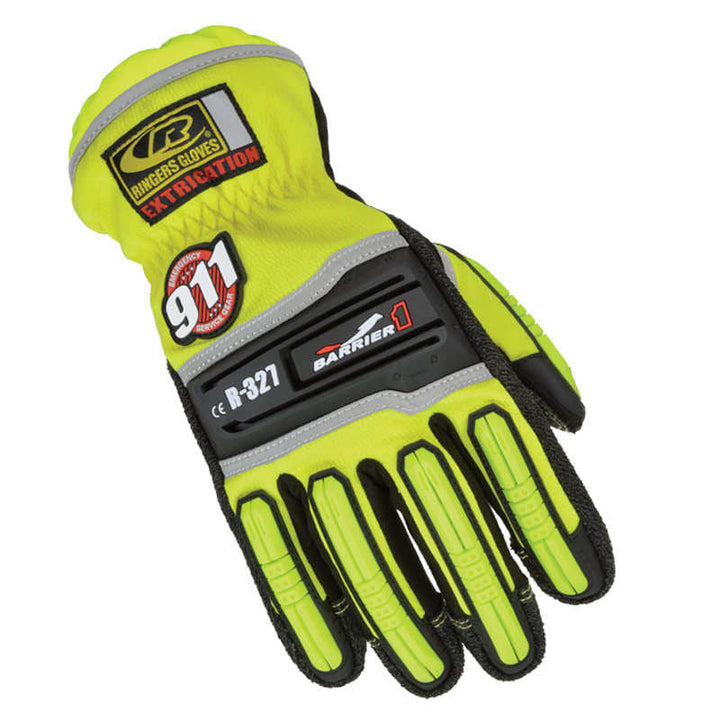 Ringers Barrier 1 Extrication Gloves, Hi Vis Green