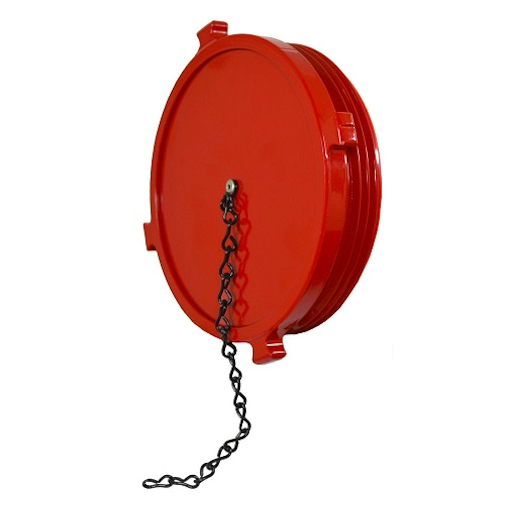 DHP Dry Hydrant Aluminum Plug with chain - Red