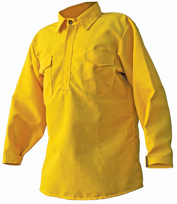 CrewBoss Hickory Brush Shirt — 5.8 oz Tecasafe Yellow