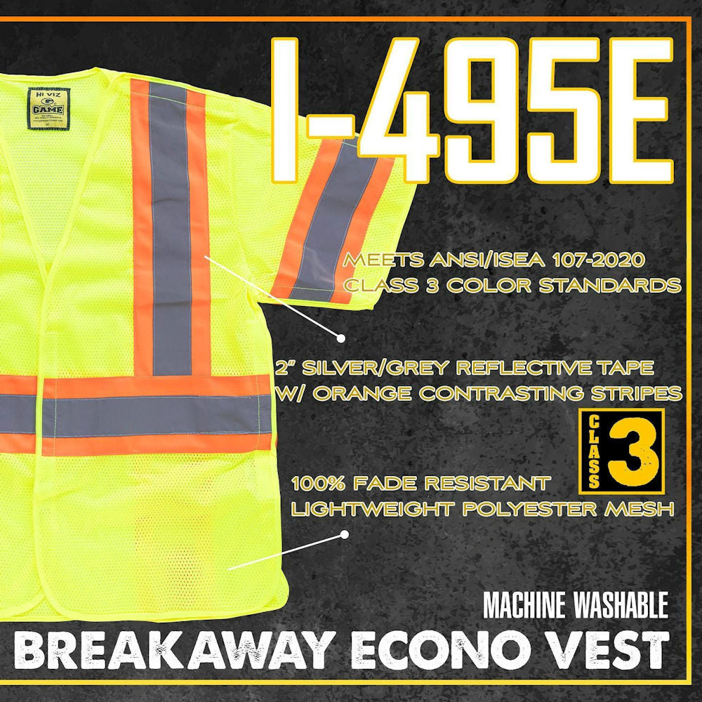 Game Sportswear I-495E The 5-Point Class 3 Breakaway Econo Vest