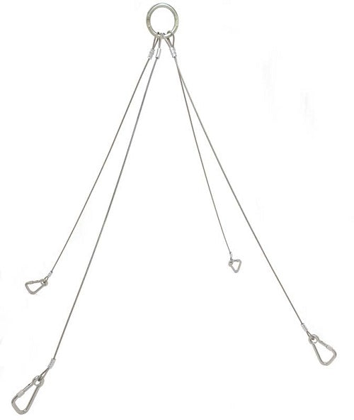 Junkin Stainless Steel Stretcher Lifting Bridle Sling with Carabiners