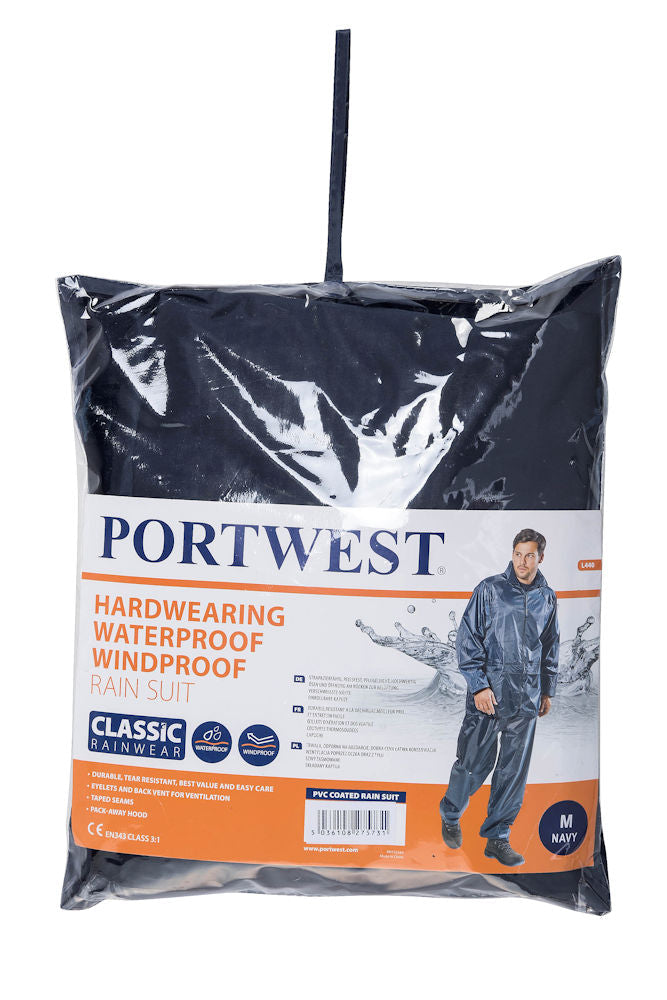 Portwest L440 Essentials Rainsuit ( 2 Piece Suit)