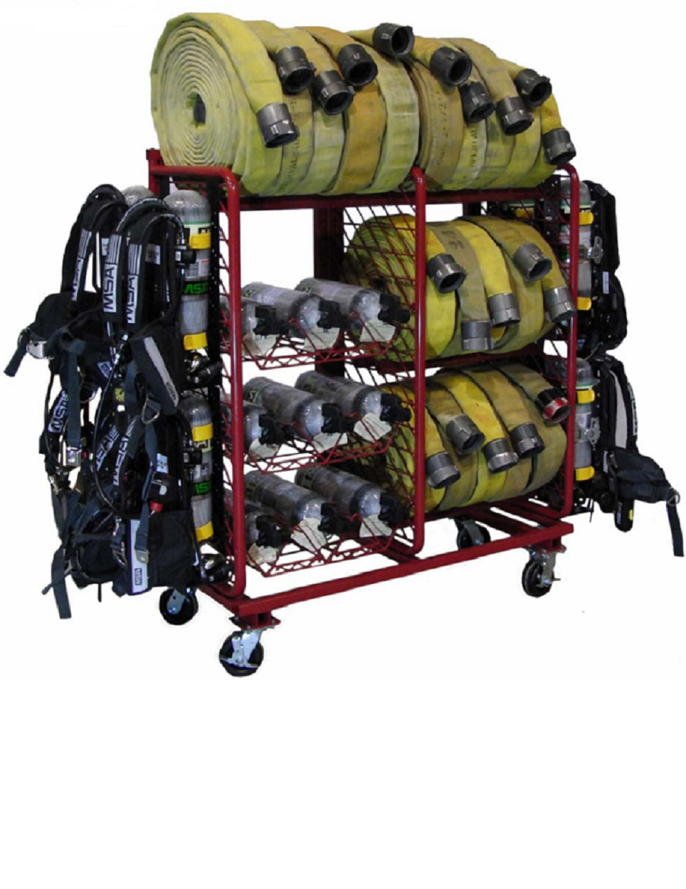 Firefighter Scba Rack Ready Rack Multiple Purpose Storage System - Hose/SCBA/Cylinder – Fire-End