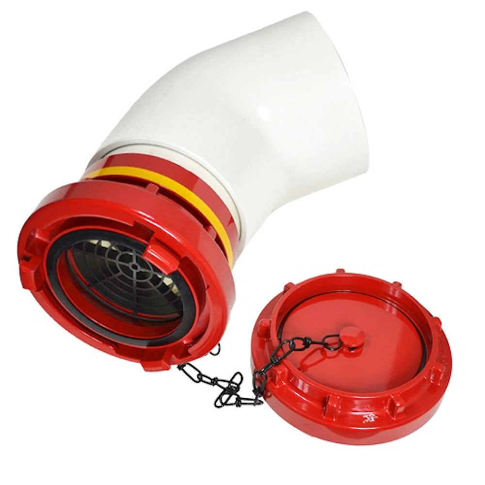 DHS Storz  Dry Hydrant Adapter With Aluminum Cap and Elbow
