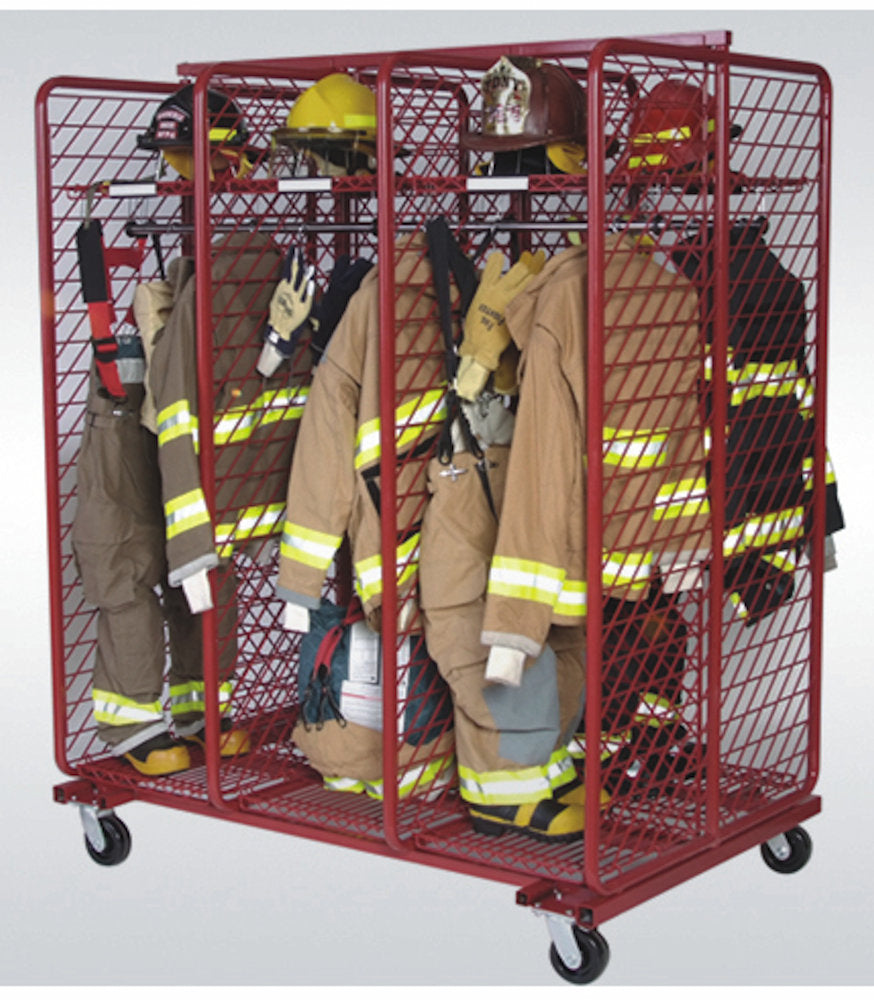 Mobile Red Rack-Double Sided 18" Compartments - RMDS6 Model