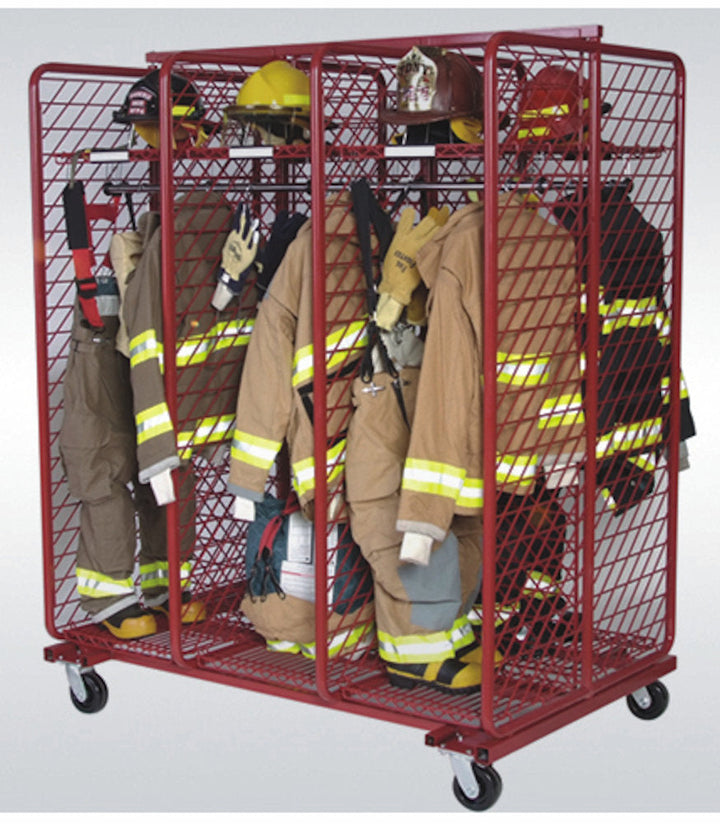 Mobile Red Rack-Double Sided 24" Compartments