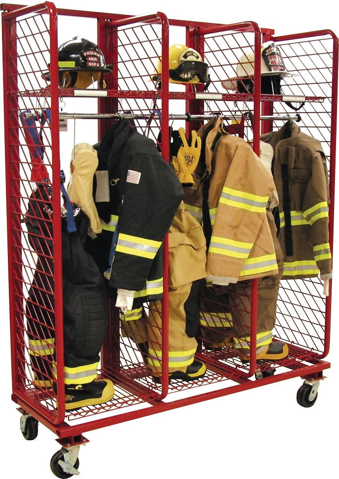 Mobile Red Rack - Single Sided 18" Compartments