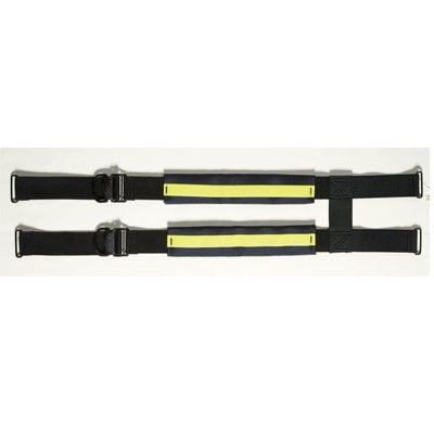 LION EZ H-Back, Quick Adjust, Non-Stretch Suspenders, Black w/ Yellow Trim (For use with Traditional and Super Turnout Pants)