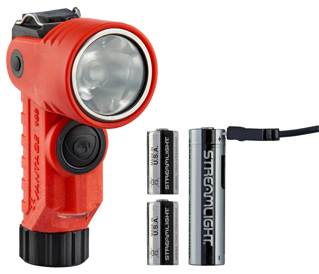 angled usb rechargeable flashlight Vantage 180 X USB Helmet/Right Angle Multi-Function Flashlight with USB Rechargeable Lithium Battery